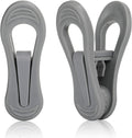 Tinfol 24pc Grey Plastic Hanger Clips, Strong Pinch Grip Finger Clips for Plastic Clothes Hangers, Multi-Purpose Kid Hanger Clip for Skirt Pant Hangers