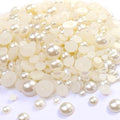 Flatback Pearls Beads for Crafts, Half Pearl Beads for Crafting by Cymtoo