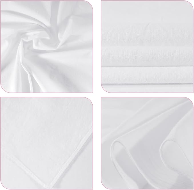 20/40 Pcs White Bandanas for Tie Dye DIY Blank Cotton Bandanas Plain - Image 4