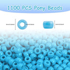 Pony Beads 1100 Pcs, Beads for Jewelry Making, Beads for Bracelets Making - Image 2