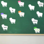 Geyee 100 Pcs Sheep Cutouts for Bulletin Board Classroom Wall Decor, Lamb Paper - Image 4