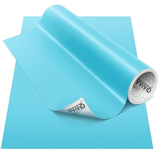 VViViD DECO65 Matte Pastel Geyser Blue Permanent Adhesive Craft Vinyl by VVIVIDVINYL