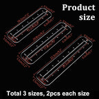 PH PandaHall 6pcs 3 Sizes Zipper Making Templates - Image 2