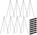 Nicpro Black Easel Stand for Sign, 8 Pack 63" Metal Portable Adjustable by Nicpro