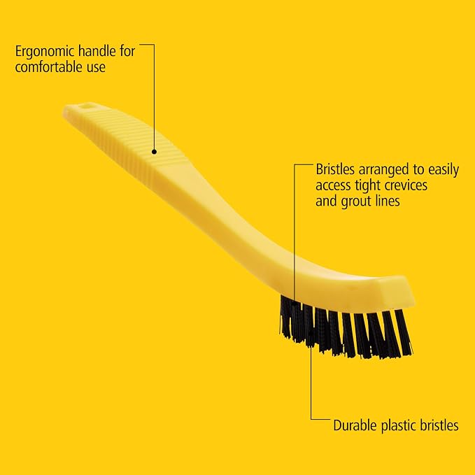 Rubbermaid Commercial Products Tile and Grout Brush, Cleaning Scrubbing Brush - Image 2