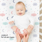 Yoofoss Pack and Play Sheets Fitted, Mini Crib Sheets 2-Pack - Image 4