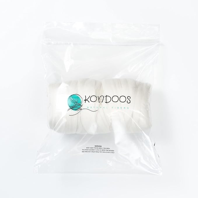 Extra Fine Merino Wool roving, 1 Lb. Best Snow White Wool - Image 3