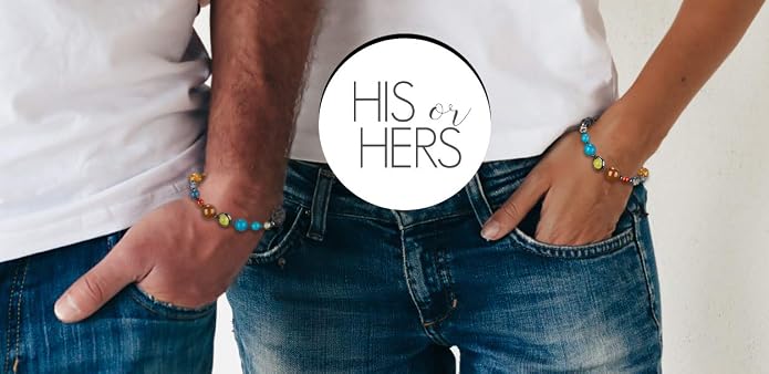 SPUNKYsoul New! His and Hers Couple Circle Distance Universe Bracelets - Image 3