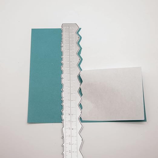 3PCS Irregular Edges Ruler Stainless Steel Paper Tearing Ruler Wavy Line - Image 3