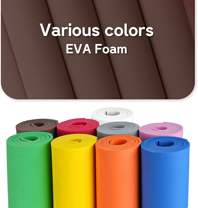 Do²ping Brown Eva Foam Sheets Roll, 10mm EVA Craft Foam 39''x13.9'' High - Image 6
