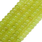 Songxi 5x8mm Natural Green Lemon Jade Stone Rondelle Beads, Gemstone - Image 3