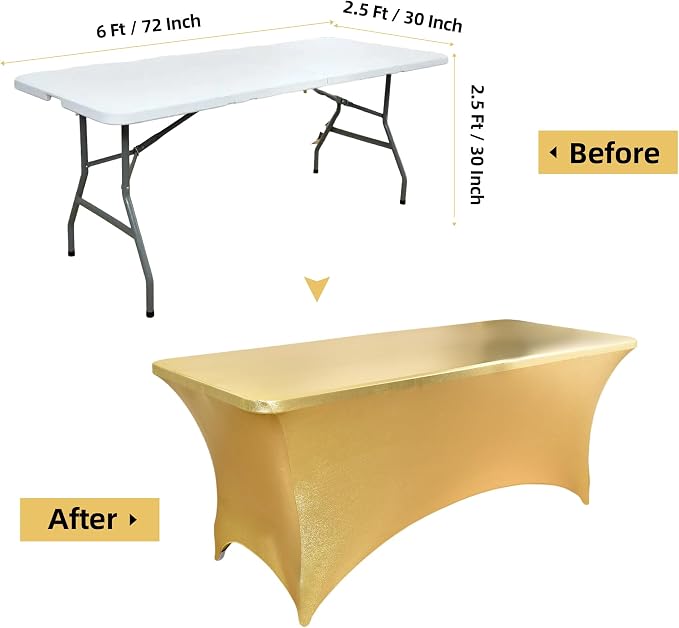 2-Pack 6ft Spandex Table Covers - Image 7