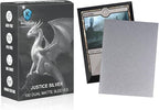 Justice Silver Dual Matte Card Sleeves, Katomula Card Sleeves by Katomula