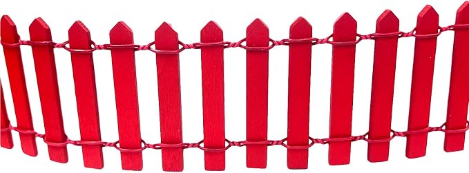 35 Inches Mini Fairy Garden Fence DIY Christmas Small Wood Decorative Picket - Image 4