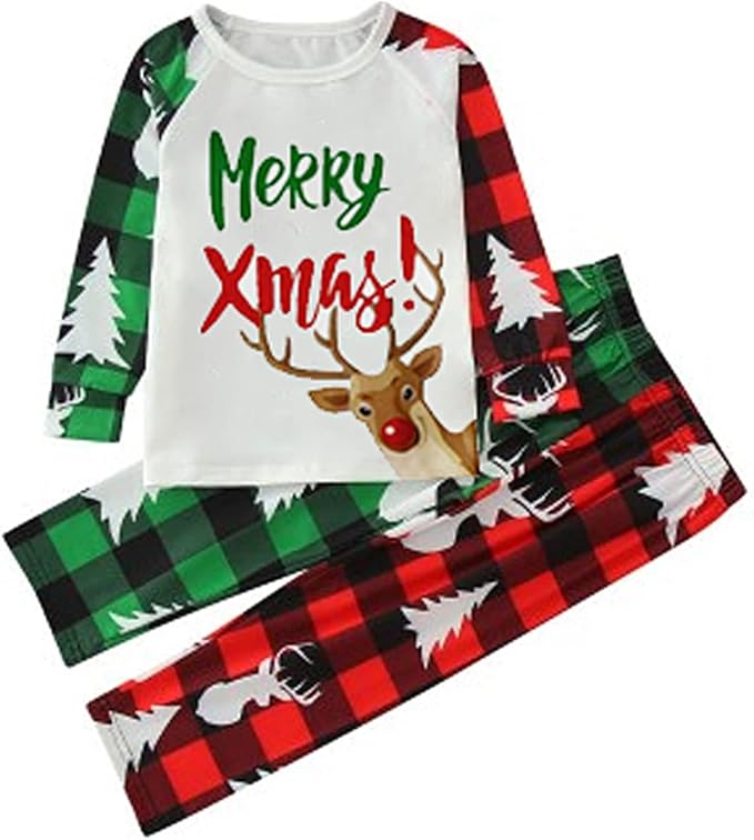 Awoscut Family Christmas Pajamas Matching Pajamas for Family, Xmas PJs Sets Holiday Sleepwear