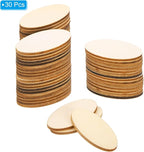 PATIKIL 60PCS Oval Wood Pieces 1.6 Inch Unfinished Oval Shape Wooden Blank - Image 3