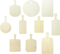 10 pcs 10 Styles Cutting Board Theme Unfinished Wooden Cutout Charms Rectangle by Gythara