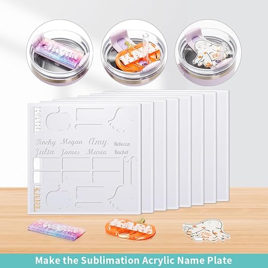 PYD Life 8 Pack Sublimation Acrylic Blanks Sheets Bulk 12" 1/6" Thick 4 mm | - Image 4
