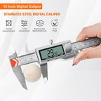 HARDELL 12" Digital Caliper, All-Metal Electronic Micrometer - Image 2