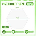 300 PCS 2" White Hexagon Piecing Paper Templates, Quilting Templates Accessories - Image 2