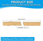 PATIKIL 8 Pcs / 20cm Wood Log Sticks, 0.6-1.2inch in Diameter Natural Driftwood - Image 2