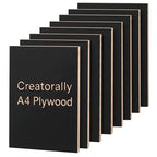 8 Pack Pre-Painted Colored Plywood Sheets, 11.7"x8.3"x1/8" Basswood by Creatorally