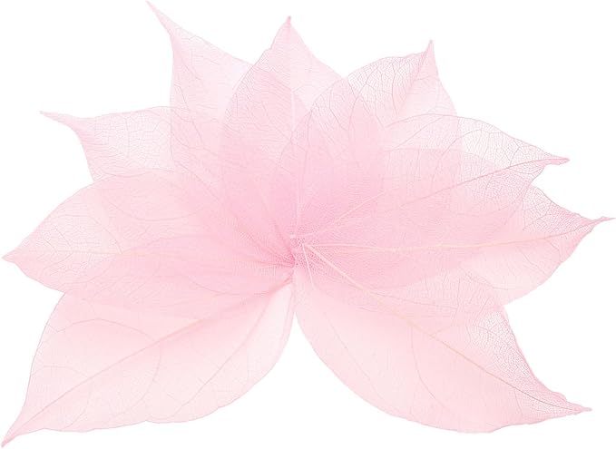 uxcell 100 Pcs Light Pink Skeleton Leaves by uxcell