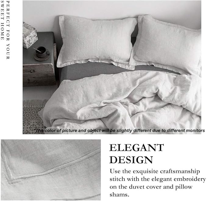Simple&Opulence 100% Linen Duvet Cover Set - Image 3