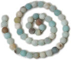 45PCS 8mm Natural Colorful Frosted Amazonite Gemstone Round Loose Beads Stone - Image 2