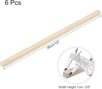 MECCANIXITY 6pcs Wood Sticks, 3/8"x 3/8" x 15" Rectangle Wooden Cube Wood - Image 2