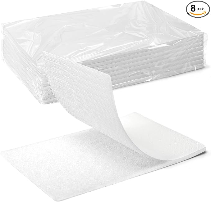 Art3d 8 Sets Hook and Loop Tape Sticky Back, 4 in. x 6 in. Double-Sided Command by Art3d