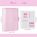 A5 Kpop Photocard Binder with 30 Pack 4-Pocket Card Pages, 6 Ring A5 Binder - Image 5