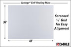 Dahle Vantage 10684 See-Through Premium Self-Healing Cutting Mat, 1/2" Grid - Image 2