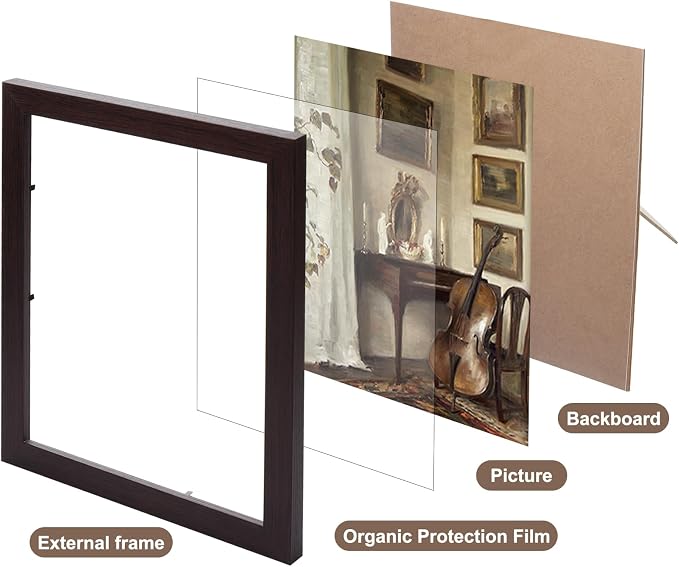 10 Pack Vintage Picture Frames for Wall or Tabletop Display Ornate Vintage - Image 3