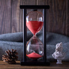 BELLAWARE Hourglass Timer with Red Sand, 30 Minute Wooden Sand Timer | Creative - Image 2