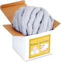 QMNNMA Wool Roving Bulk, 8.82oz Needle Felting Wool-Gray | Wool Roving by Qmnnma