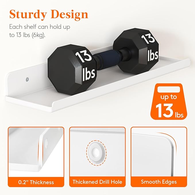 Lifewit Floating Shelves for Wall, Acrylic Display Shelf Wall Mounted for Figure - Image 3