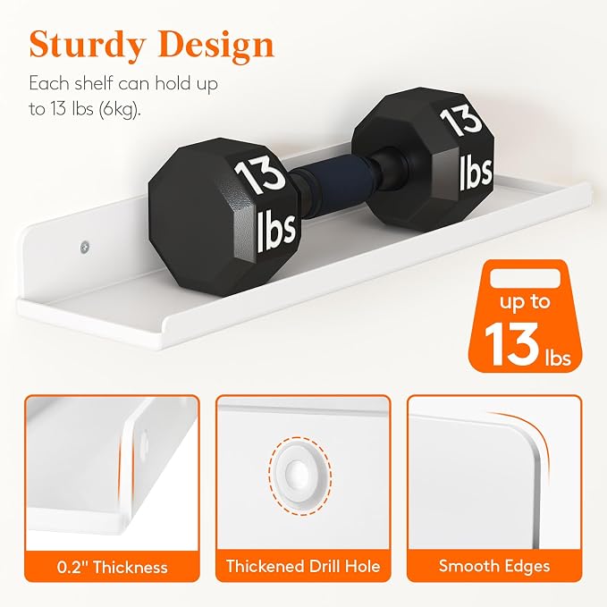 Lifewit Floating Shelves for Wall, Acrylic Display Shelf Wall Mounted for Figure - Image 3
