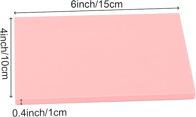 ZOENHOU 20-Count 4 x 6 Inch Pink Soft Rubber Carving Blocks, Crafts Stamping - Image 2
