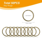 100PCS Swivel Snap Hooks with Key Rings, Premium Metal Swivel Lobster Claw - Image 3
