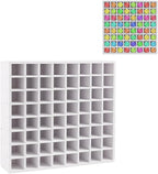 GRETJOB 64 Grids Paint Organizer, Wall Mountable Craft Paint Storage Rack by Unknown