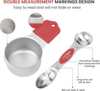 Magnetic Measuring Cups and Spoons Set-Heavy Duty 304 Stainless Steel，Double - Image 4