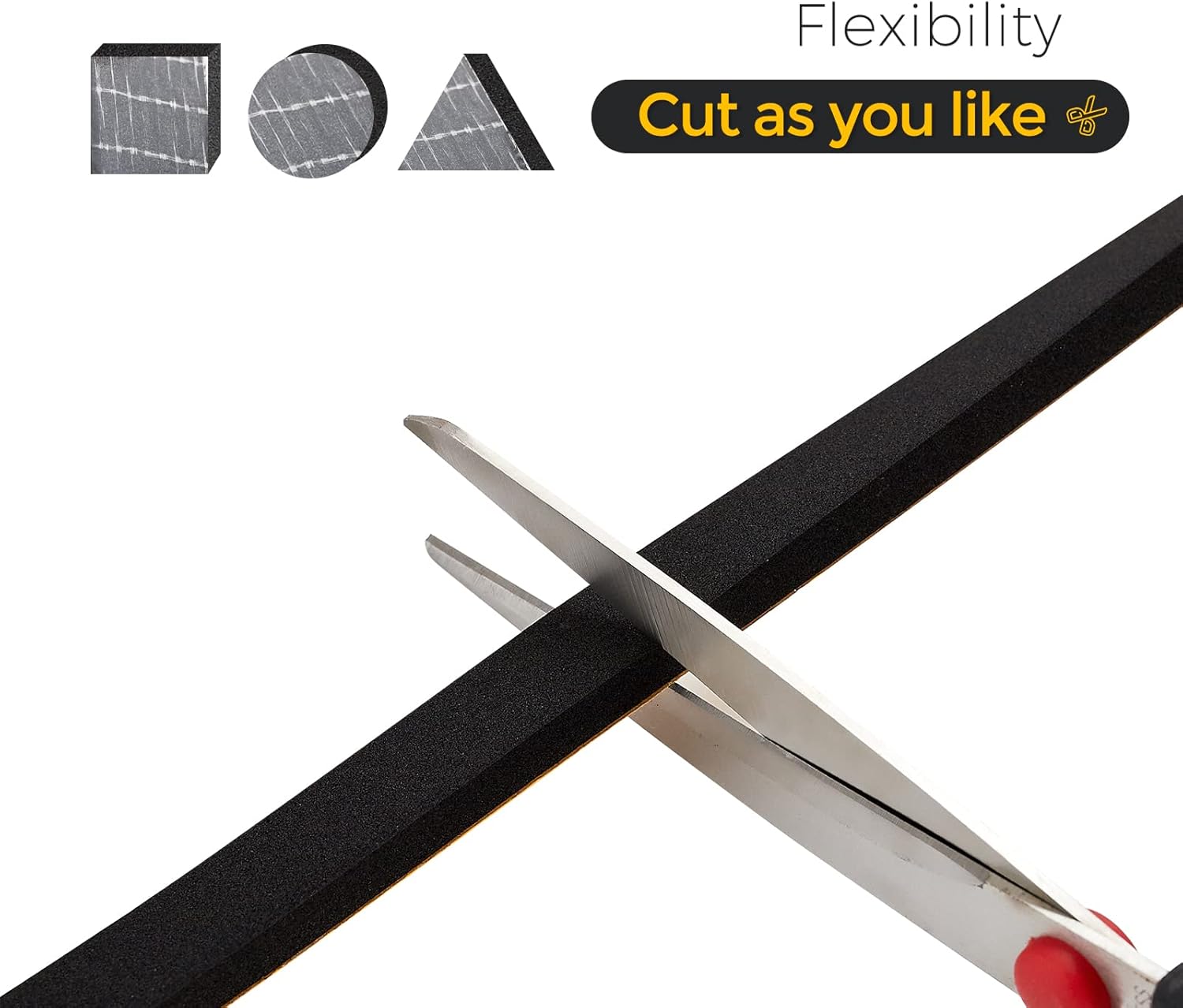 10 Feet Weather Stripping Door Seal, 4" Wide X 1/16" Thick Door Seal Strip High Density Foam Tape Adhesive Strip for Door Soundproofing,Window Insulation (4" x 1/16" x 10FT,Black)