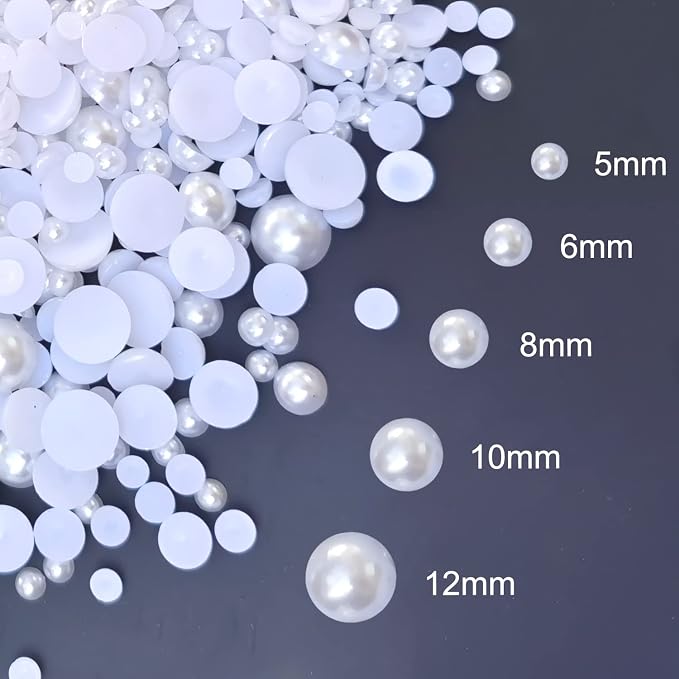 Flatback Pearl Bead for Crafts Half Pearl Beads for Crafting DIY - Image 2