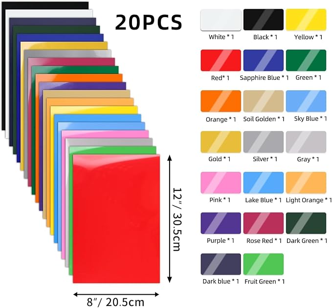 IModeur 20 Pack Heat Transfer Vinyl Sheets - Image 2