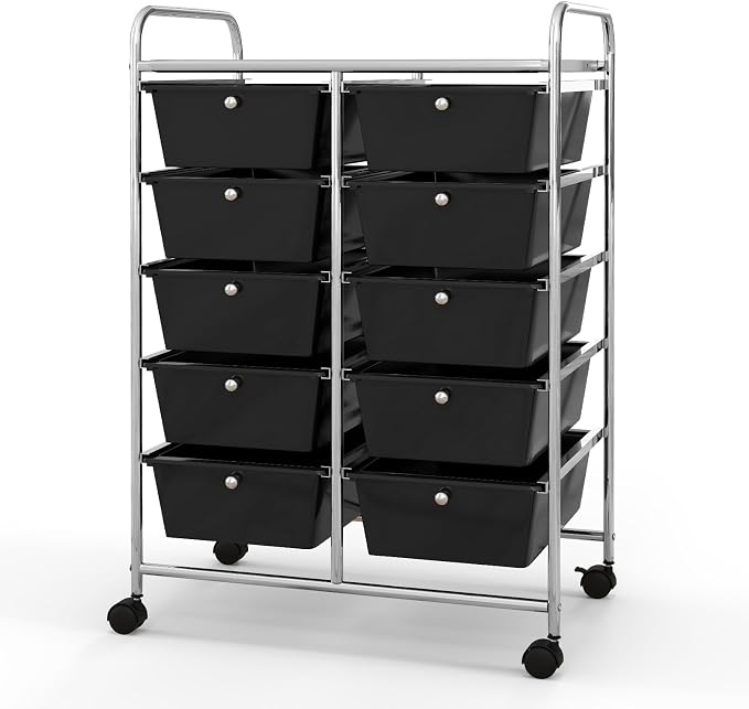 Giantex 10 Drawers Rolling Cart, Classroom Organizers, Storage Cart - Image 10