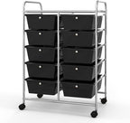 Giantex 10 Drawers Rolling Cart, Classroom Organizers, Storage Cart - Image 10