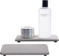 2 Pcs Water Absorbing Stone Trays, Kitchen/Bathroom Sink Soap Dish, Diatomite Tray Used for Hand Soap & Cosmetic Bottles in The Modern Home, 4" W x 8.3" L, Gray