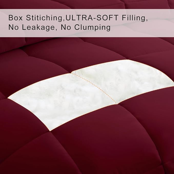 COHOME Premium King Size Comforter, All-Season Quilted Down Alternative Duvet - Image 3
