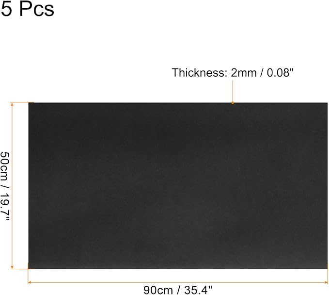 MECCANIXITY EVA Foam Sheets Black 35.4 Inch x 19.7 Inch 2mm Thick Crafts Foam - Image 2